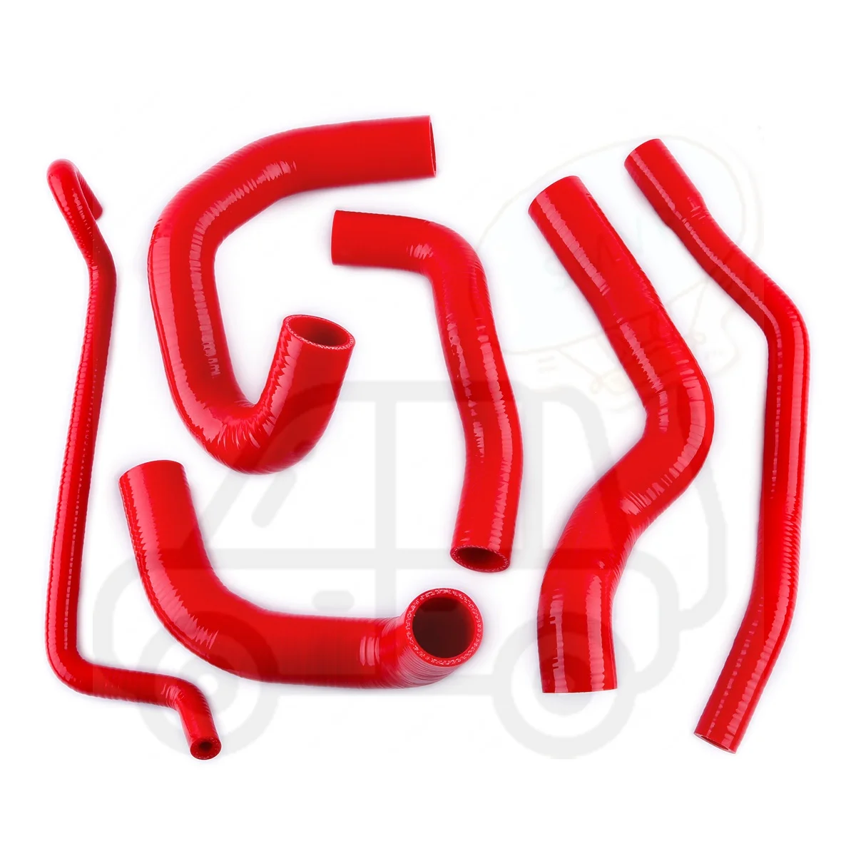 3PLY Silicone Radiator Water Hose For 2005-2010 Ford Mustang GT/ SHELBY V8 MT 2005 2006 Replacement Performance Parts 6PCS Black