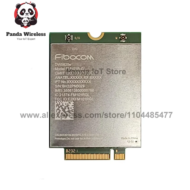 

1 шт. модуль Fibocom SDX12 FM101R-GL DW5825e LTE Cat12 для ноутбука Dell Latitude 3550 7350 7450 5550 5450 5350 Precision 3591 3490