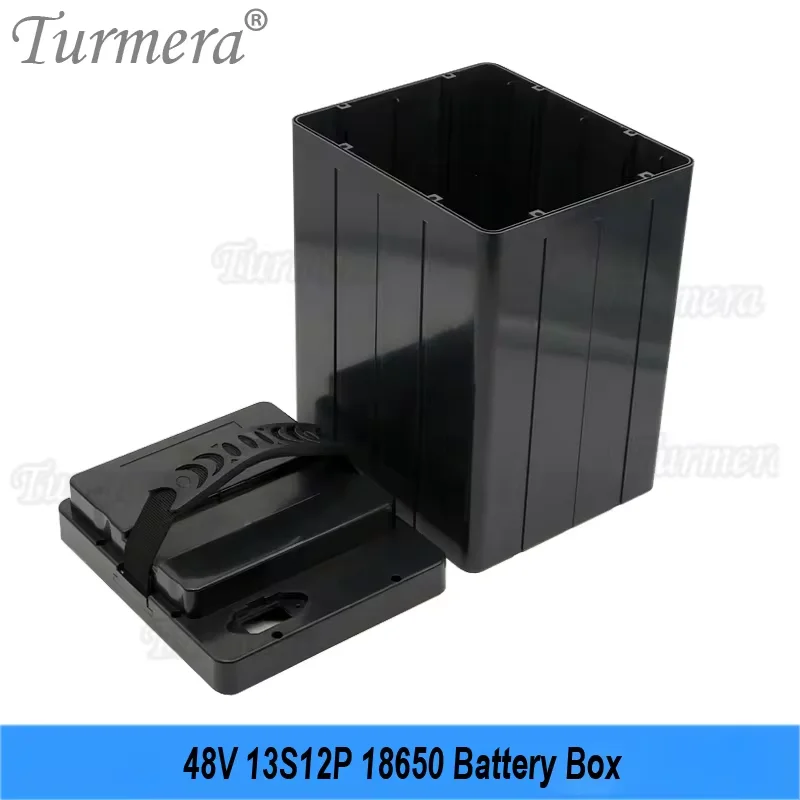 Turmera 48V E-Bike Battery Box Case 13S 30A 50A Balance BMS z uchwytem 13S12P 18650 DC XT60 Wtyczka Spawanie Nickel Zastosowanie w opakowaniu do