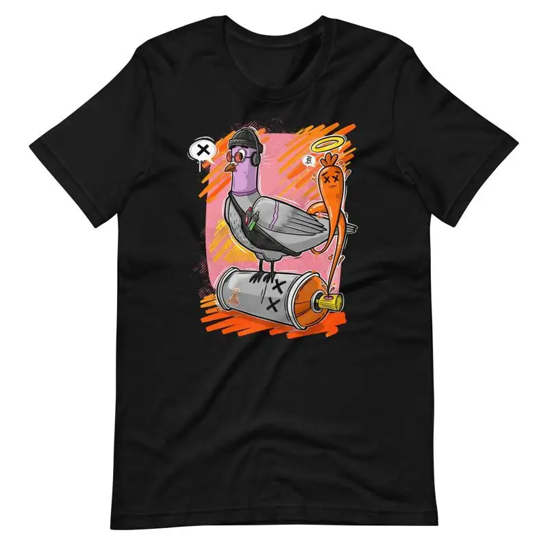 

urban Pigeon on Spary paint T shirt design lovers Street Art cool