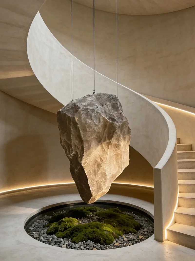 simulation stone hanging landscaping ornament courtyard homestay hotel living room decoration ornament