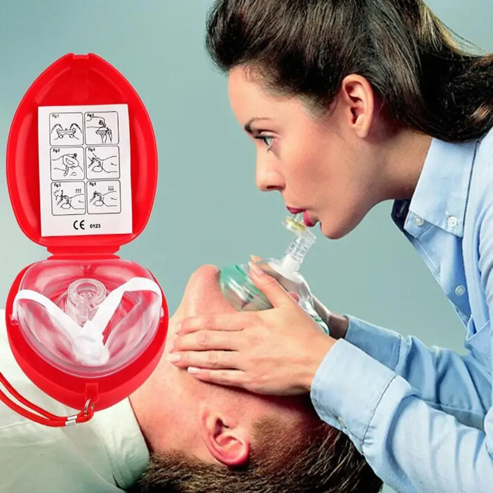 Resuscitator Rescue Emergency First Aid Masks CPR Breathing Mask Mouth Breath One-way Valve Professional First Aid Tools