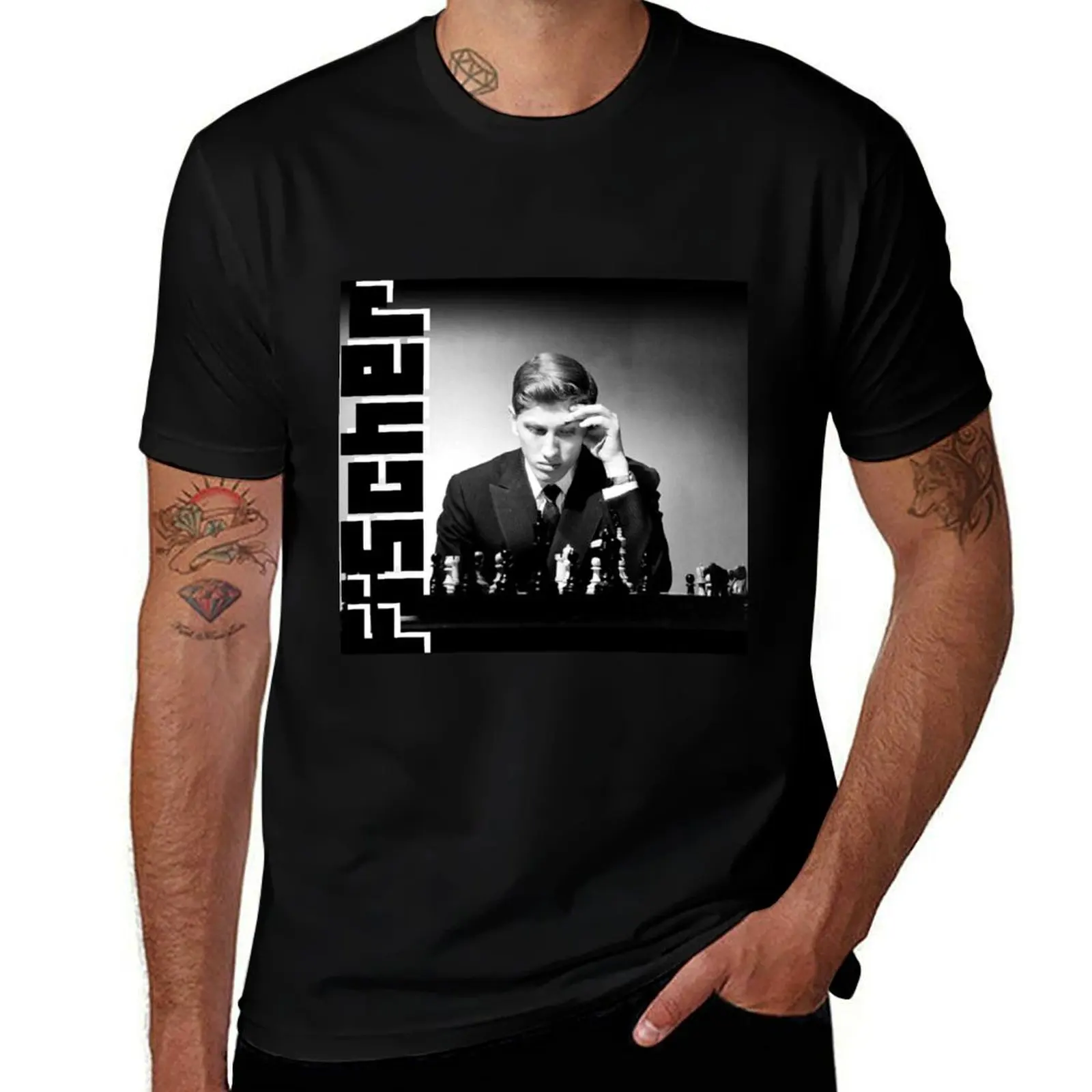 

Bobby Fisher Chess T-Shirt man clothes Louboutins Anime t-shirt men clothes