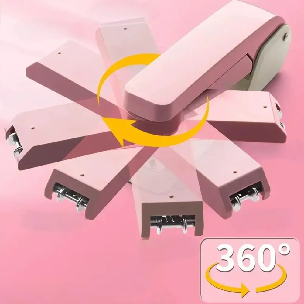 Portable Rotary Stapler 360-degree Rotation Thickened Effortless Heavy Duty Stapler Household Bookbinding Supplies