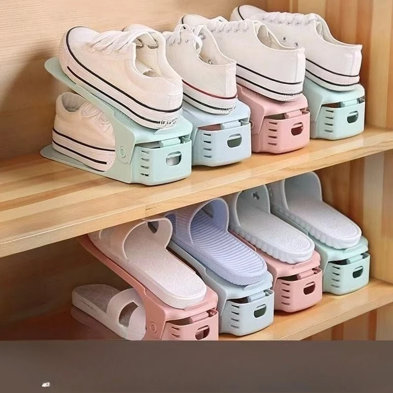 Simple shoe rack integrated layered adjustable shoe rack shoe storage artifact household dormitory shoe holder