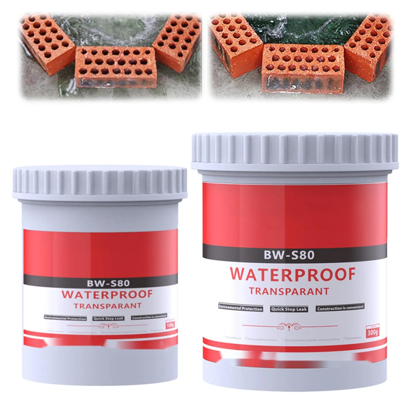 Plastic Roof Windowsill Leak Paint Toilet External Wall Leak Transparent Premixed Stucco Patch Wall Crack up Bar Screw in Wall