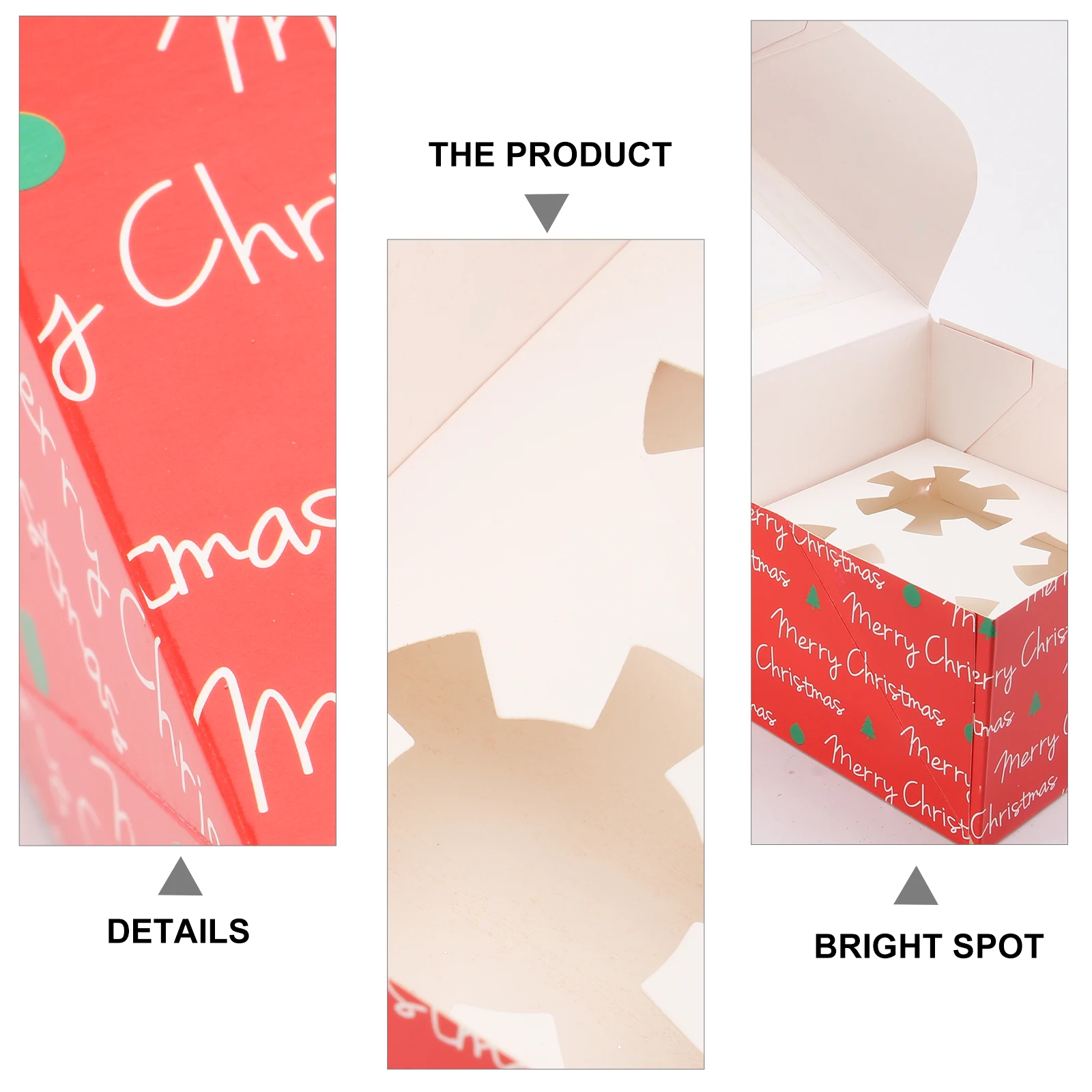 

Cupcake Box Containers for Food Baking Supplies Paper Boxes with Window Packing