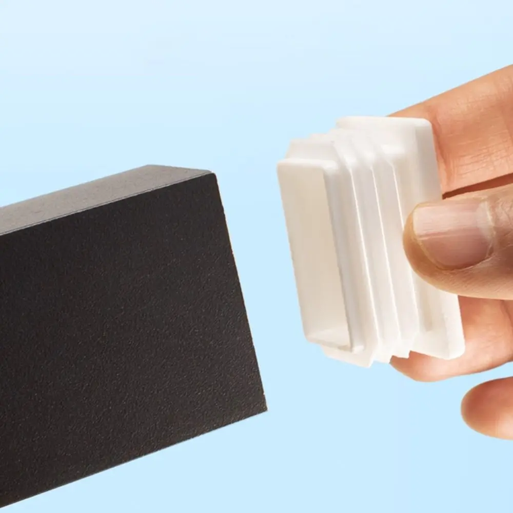10 Pcs Rectangular Furniture Feet End Blanking Insert Pads Table Chair Leg Tube Tip Caps Plugs Plastic Home Floor Protector