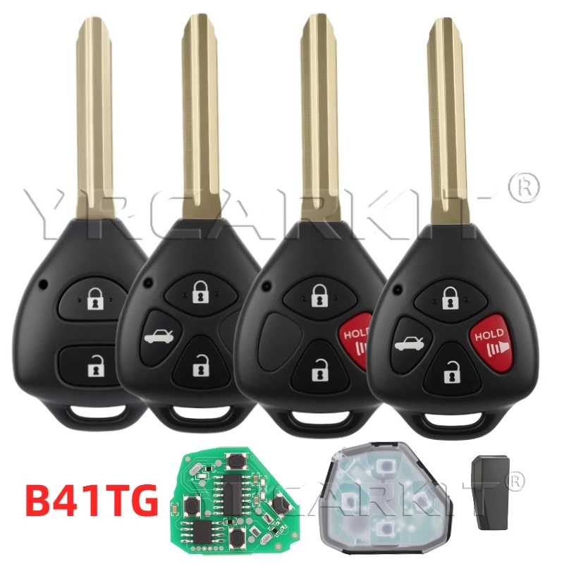 

B41TG дистанционный ключ от машины для Toyota Yaris Scion TC XD Vitz Hilux 2/3/4 кнопки 312 МГц 4D 67 G чип 2854A-B41TG лезвие