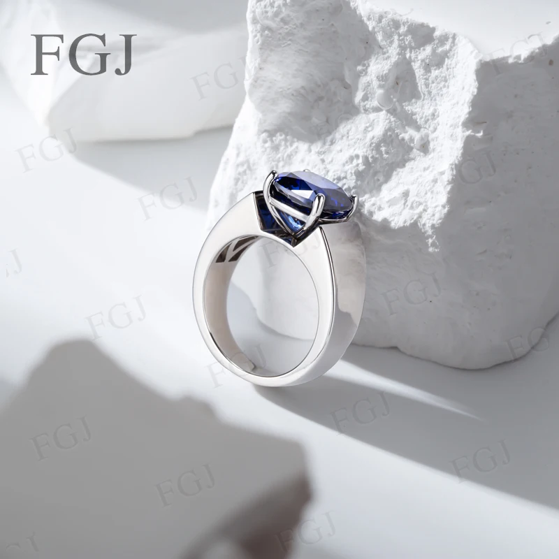5ct Moissanit/Laborgezüchtete Edelsteinringe für Männer, 925er Sterlingsilber, VVS1, modische Geschenke, Verlobung, Hochzeit, hochwertiger Schmuck – Detail 12