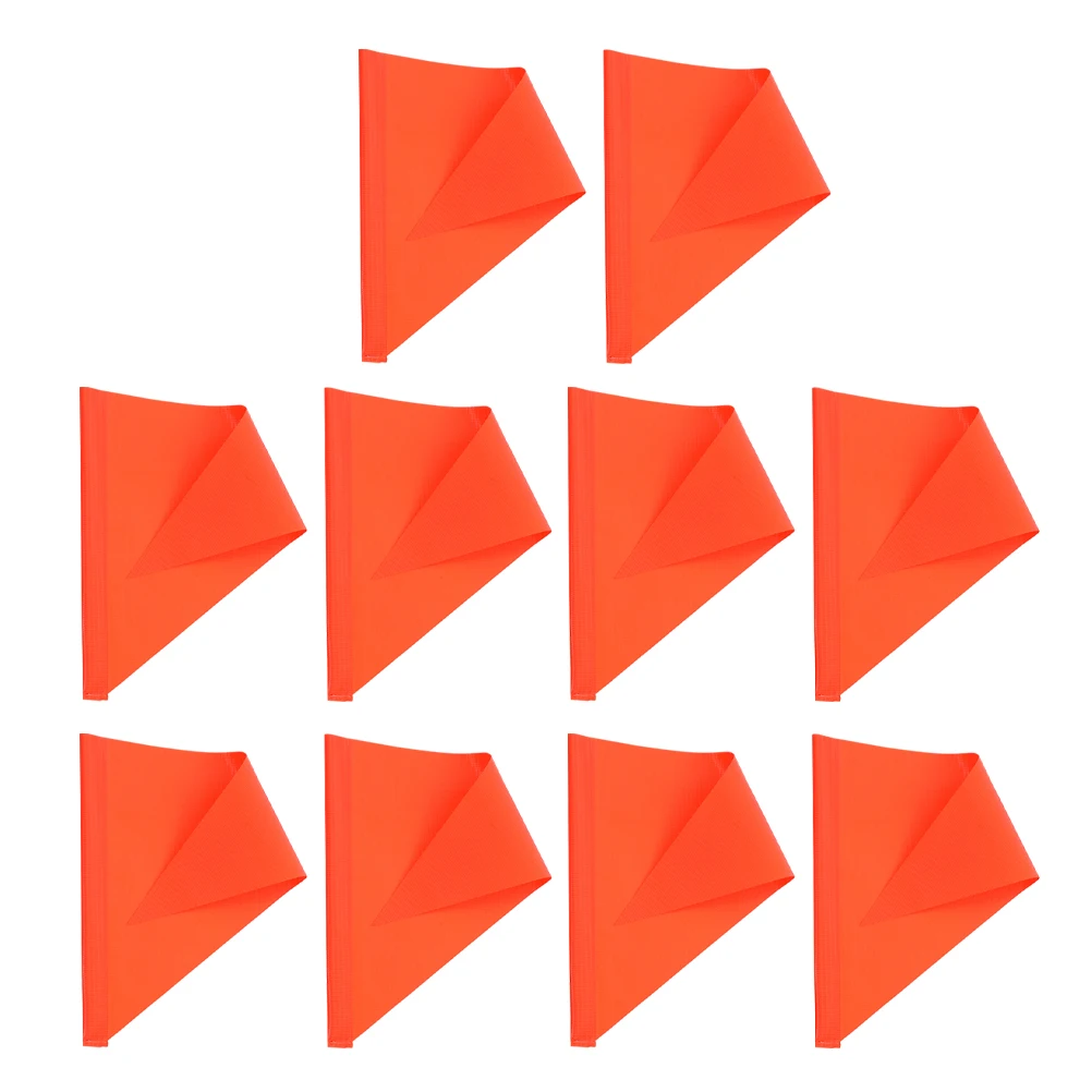 

10 Pcs Safety Flag High Visibility Triangle Bike Flags Sturdy Material Easy Replacement Bright Colors PVC Kids Warning Signal