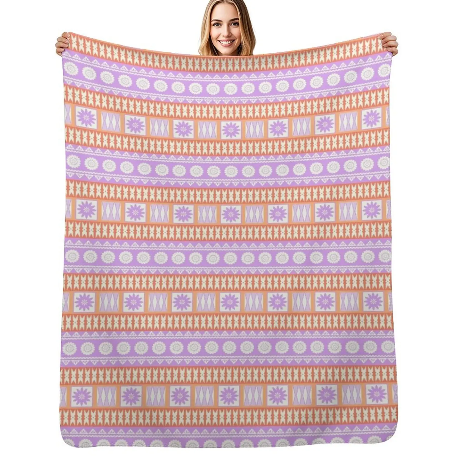 

Fijian Masi - Tapa - Tropical 1 Throw Blanket Bed linens Beach manga For Sofa Thin Blankets