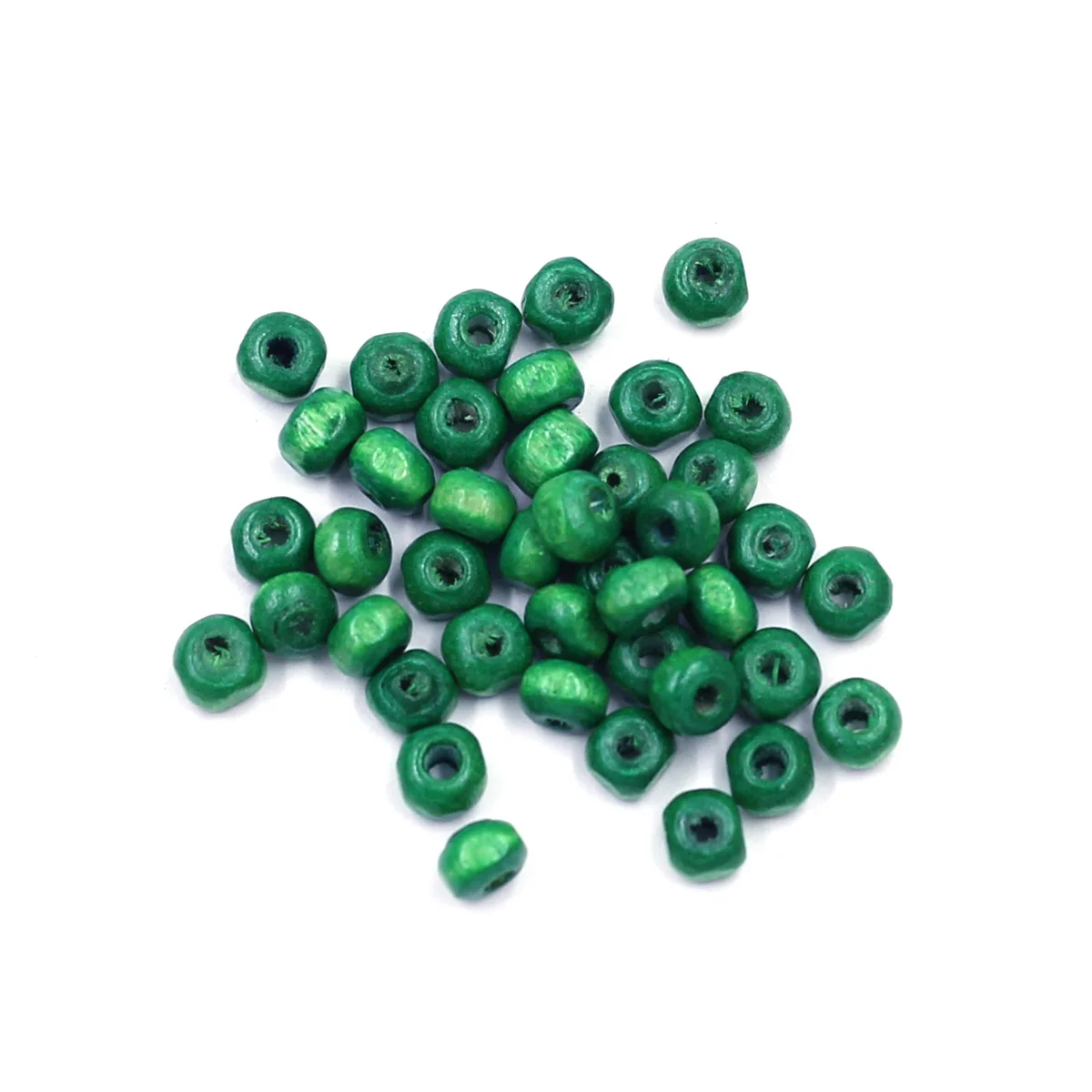 900 Stück Holz Spacer Perlen lose Samen Holz winzige runde bunte niedlich für Armbänder Handwerk 4,5mm Durchmesser. – Detail 5