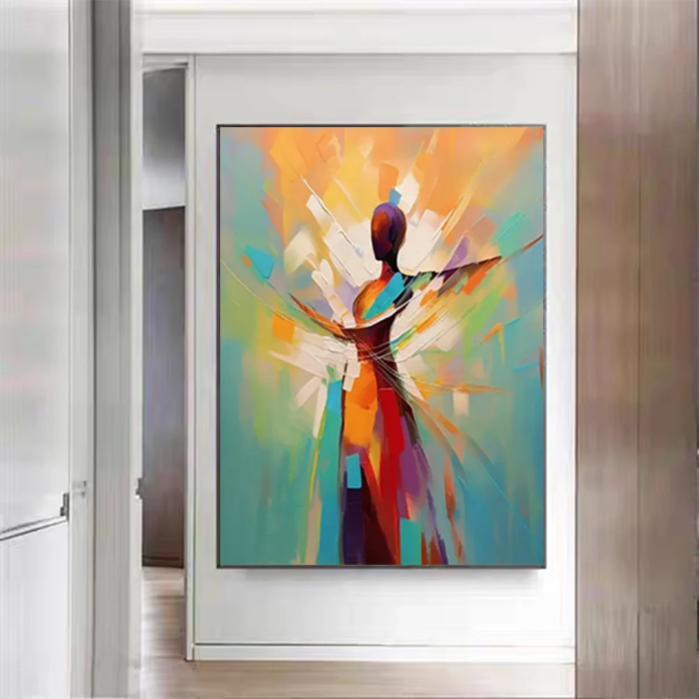 

Hand-Painted Modern Abstract Figure Nude Art Picasso Oil Painting Curtain Wall Canvas Paintings Decor Living Room Wall Art Trim