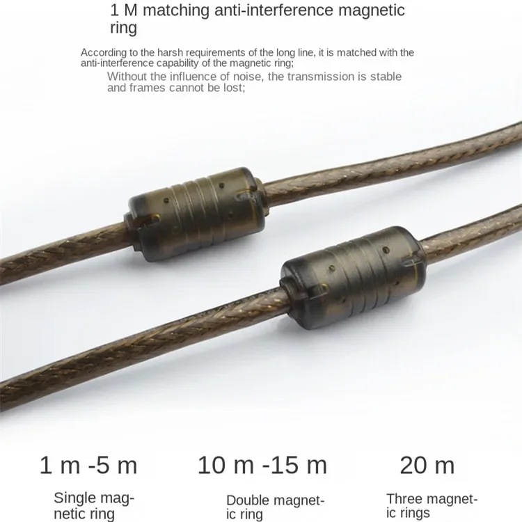 Amplifying Chip USB 2.0 Cable Mini USB Male to A Male Cord for Digital Camera HDD MP3 MP4 Player DVR GPS 10M 15M 20M