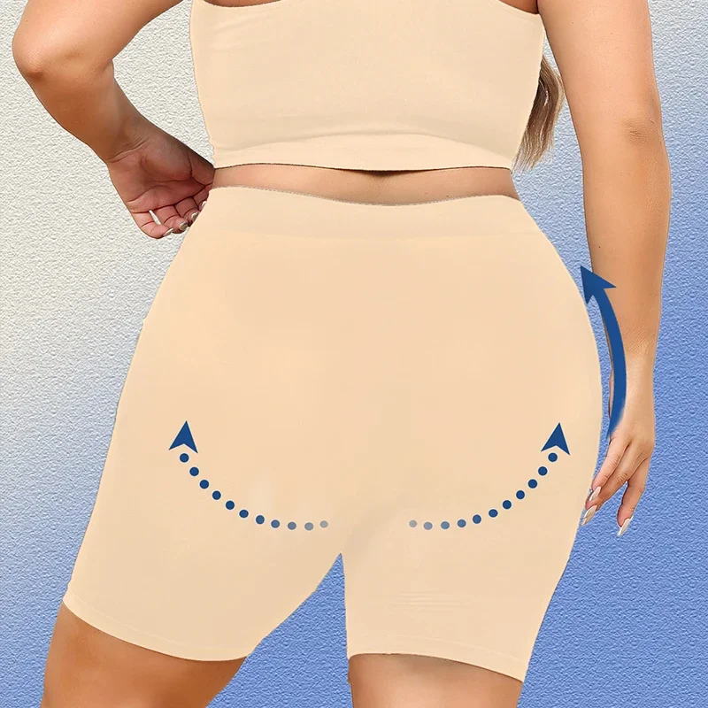 MISSMOLY Plus Size Womens High Waist Shapewear Shorts Tummy Control Panties Obesity Slimming Shapers Waist Trainer Shaping Short