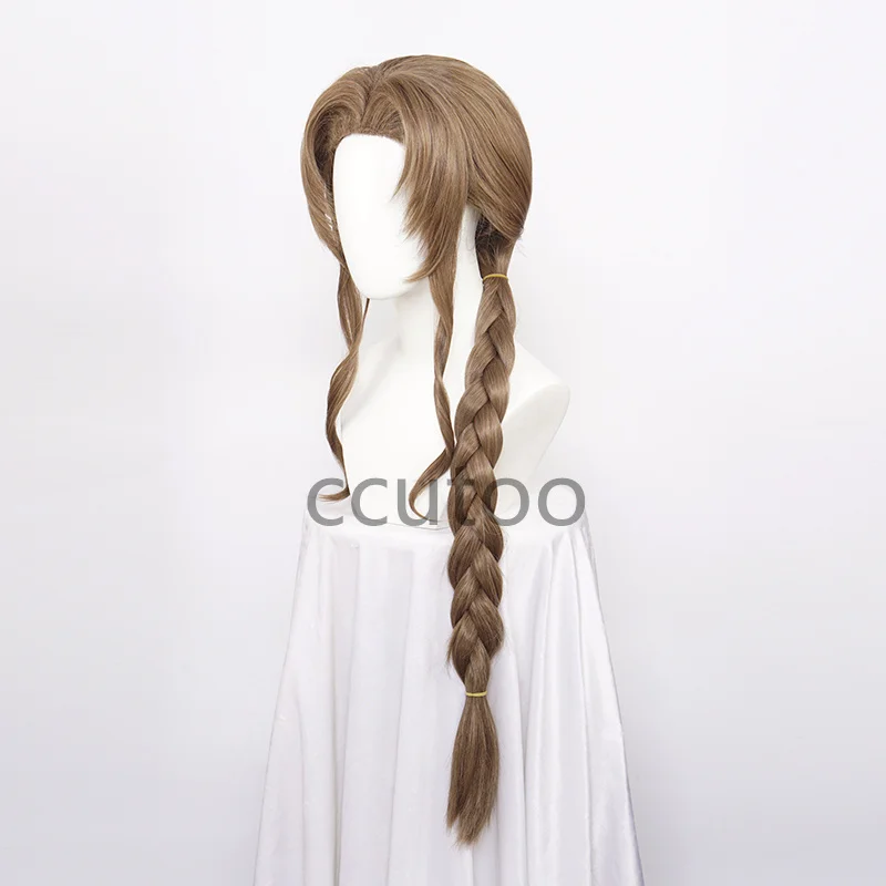 

Final Fantasy VII Косплей FF7 Аэрит Гейнсборо парики Косплей термостойкие синтетические волосы коричневый парик для косплея + бесплатная шапочка для парика