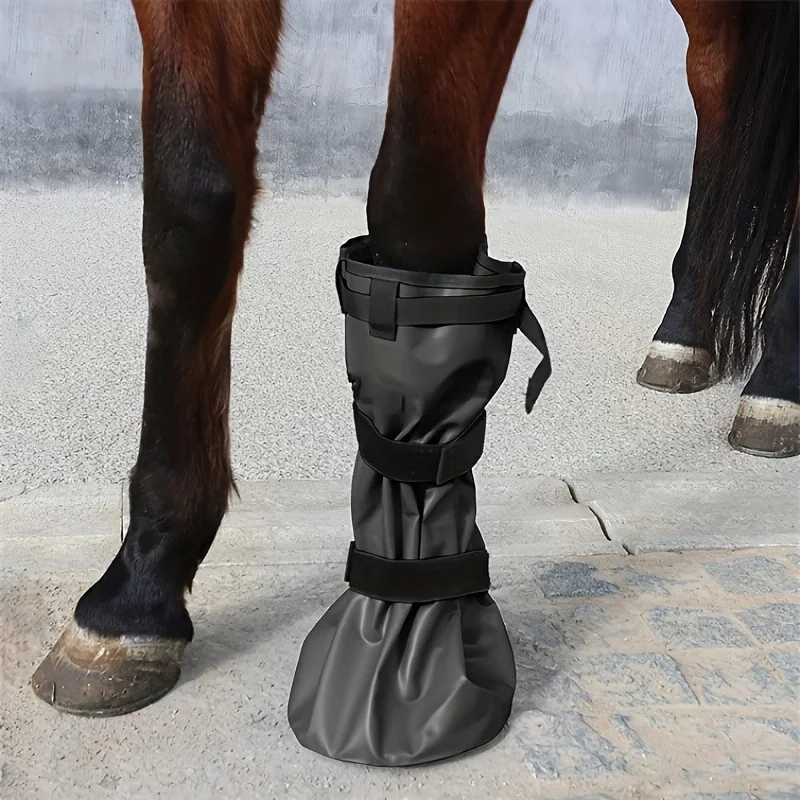 

1pc Hoof care soaking boots - Treatment for white line disease and hoof warts, hoof soaking bag for legs and hooves