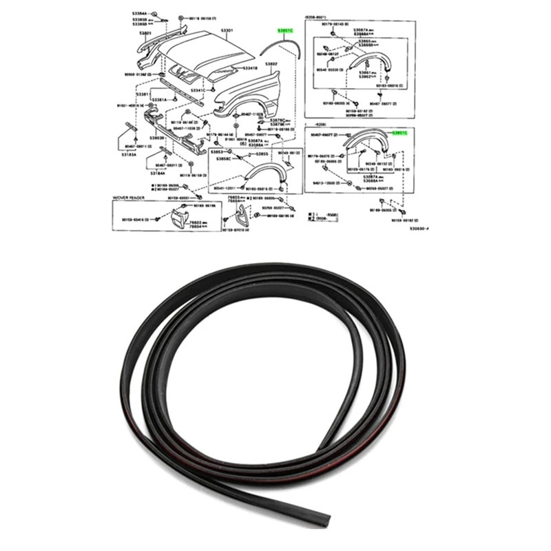 1 Set Flare Seal Rubber Mould Accessories For Nissan Patrol GQ Y60 GU Y61 Y62 Navara D22 D40