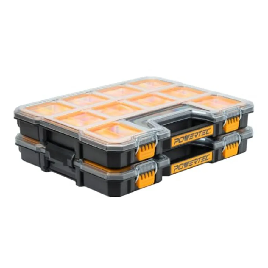 

Органайзер для мелких деталей и ящик для инструментов на 20 отделений, защита от воды и пыли IP65, штабелируемый, с системой блокировки