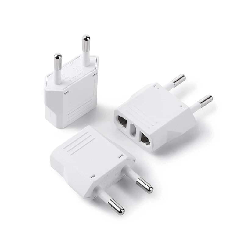 Power Plug Adapter US To EU Euro Europe Plug 4.0mm Power Plug Converter Travel Adapter China CN to EU Adapter Electrical Socket