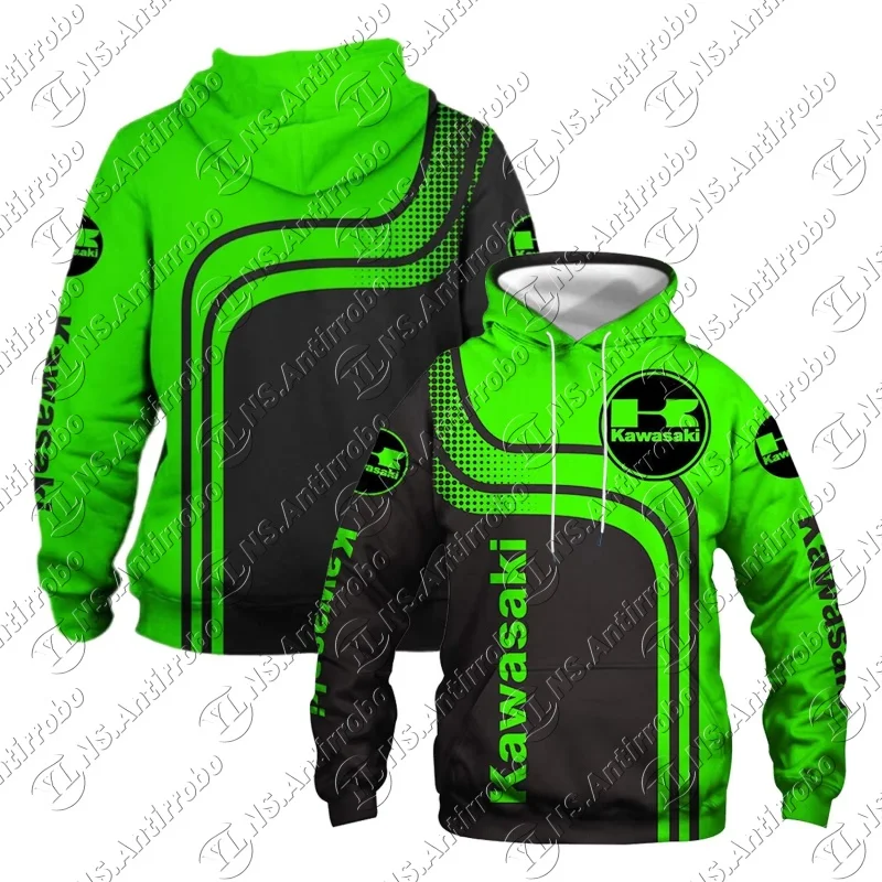 

Autumn and Winter Men's Hooded Sweatshirt Kawasaki Simple Printing Printing Warm and Comfortable Loose Outdoor Sports Hoodie