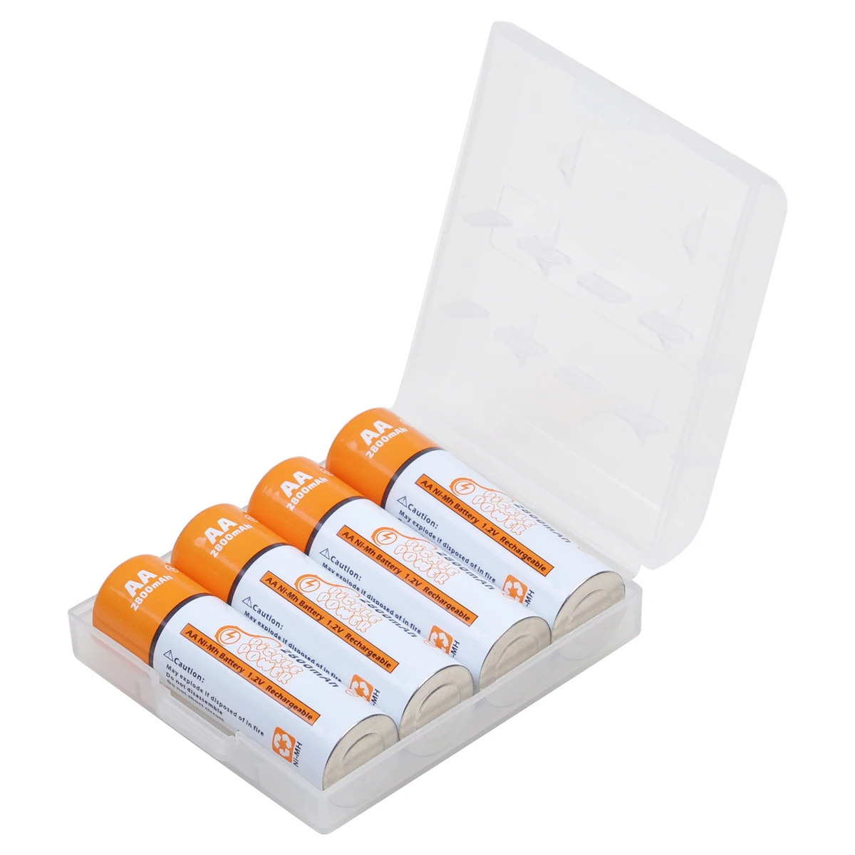 AA Rechargeable Ni-MH Battery 1.2V 2800mAh High Capacity Eco-Friendly Batteries, 8-Slot Charger for AA Rechargeable Batteries