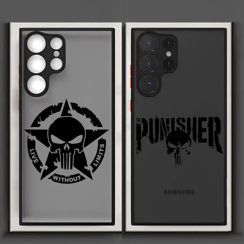 phone case For Samsung Galaxy S21 S23 S24 Ultra S20 FE S22 S10 Plus Protective Sleeve Cover fundas Marvel Punisher Anti-Hero