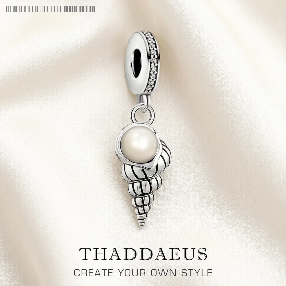 Charm Pendant Shell With Freashwater Pearl New Fine Jewelry 925 Sterling Silver Oceans Gift For Women Men