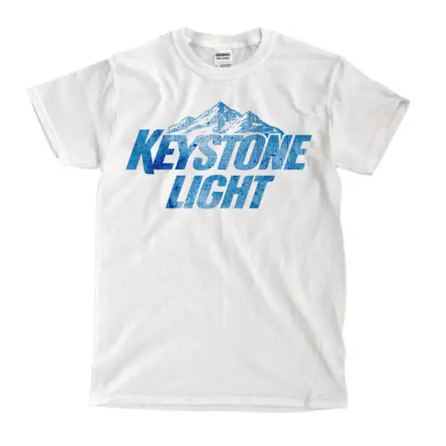 Keystone Light Beer White T-Shirt - Ships Fast! High Quality!