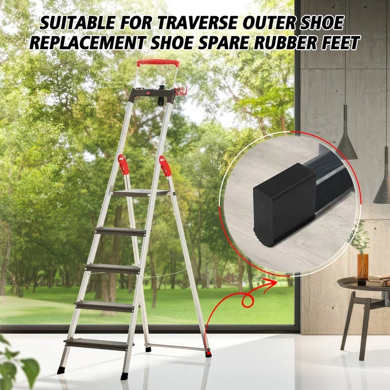 Non-slip Rubber Ladder Feet 50x22mm Pads Foot Covers Furniture Leg Chair Replacement Protectors Cover Accessories Floor Step Cap
