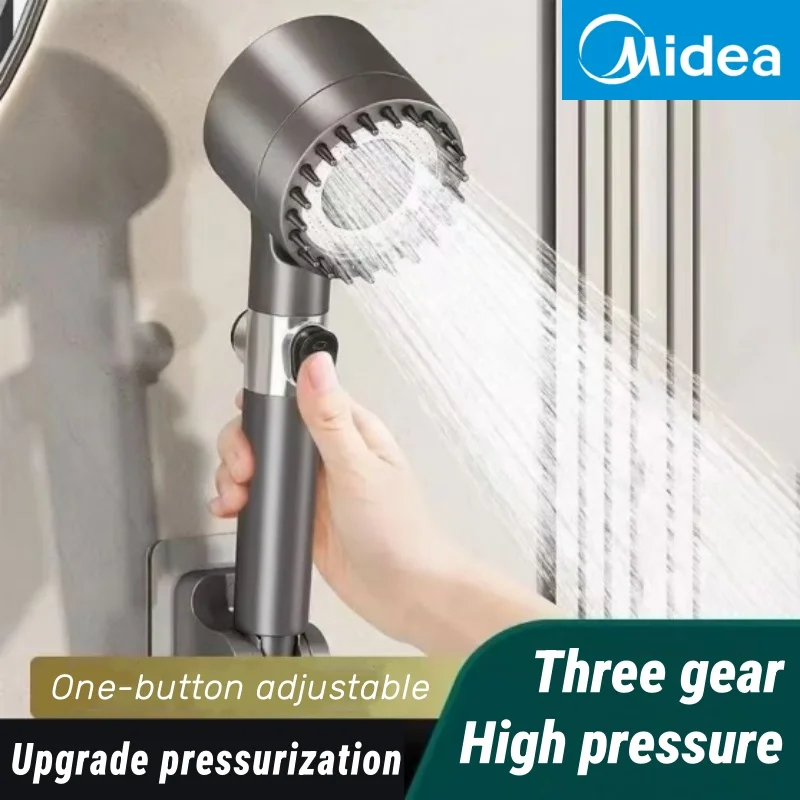 

Midea фильтр высокого давления насадка для душа 3 режима регулируемый спрей с массажным фильтром смеситель для дождя набор для ванны аксессуары для ванной комнаты