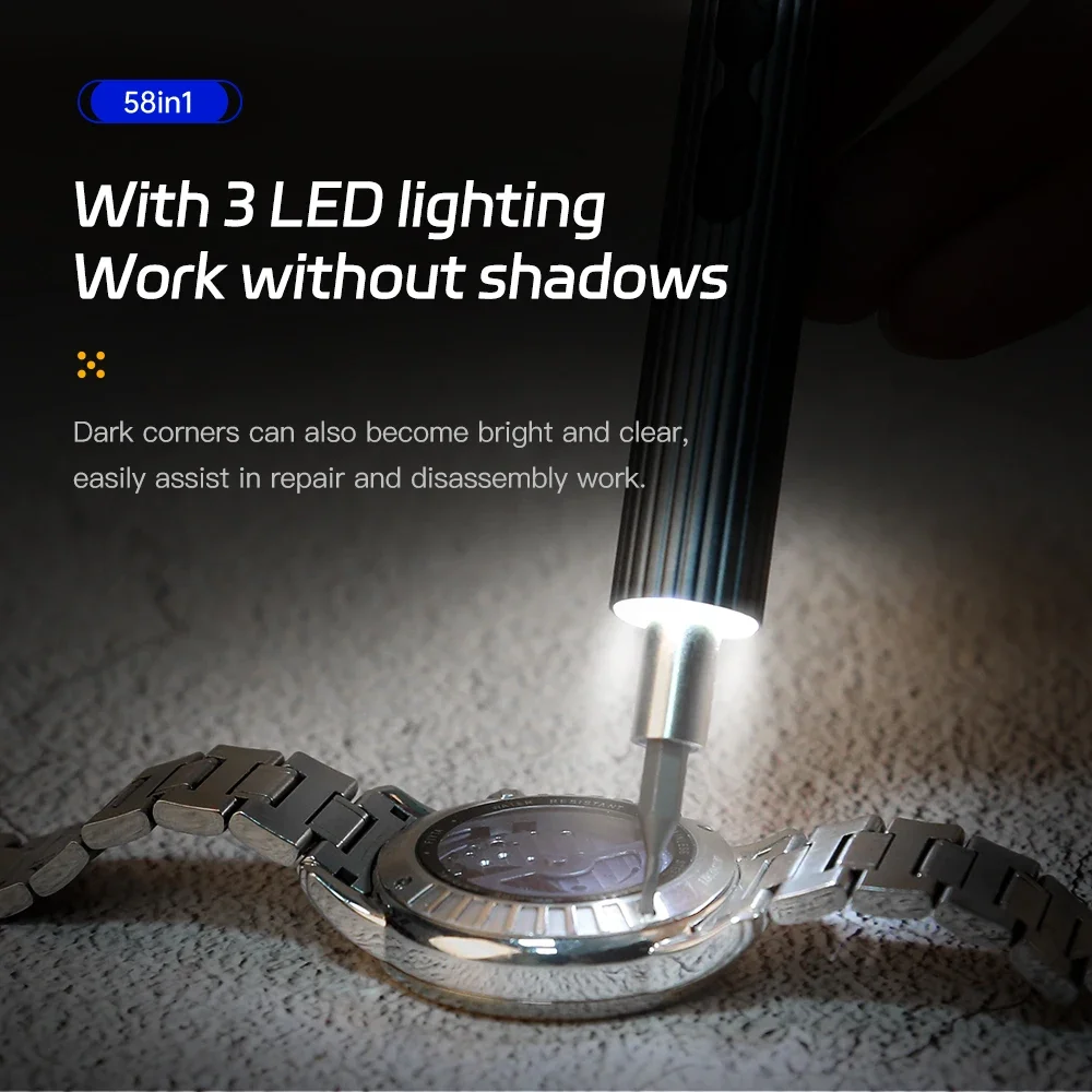 58 in 1  Screwdriver Set Precision Tools Rechargeable Mini Small Kit Wireless   Watch Mobile Cell Phone Repair