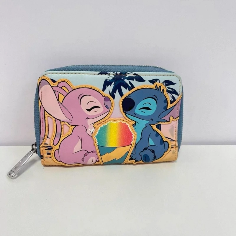 

Cute Cartoon Anime Stitch Wallet Card Bag Periphery Mini Zero Wallet For Girl And Children Gift Portable Practical Zipper Wallet