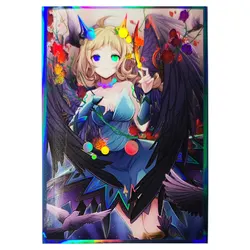 63x90mm 50PCS Holographic Sleeves YUGIOH Card Sleeves Illustration Anime Protector Card Cover for Board Games Trading Cards