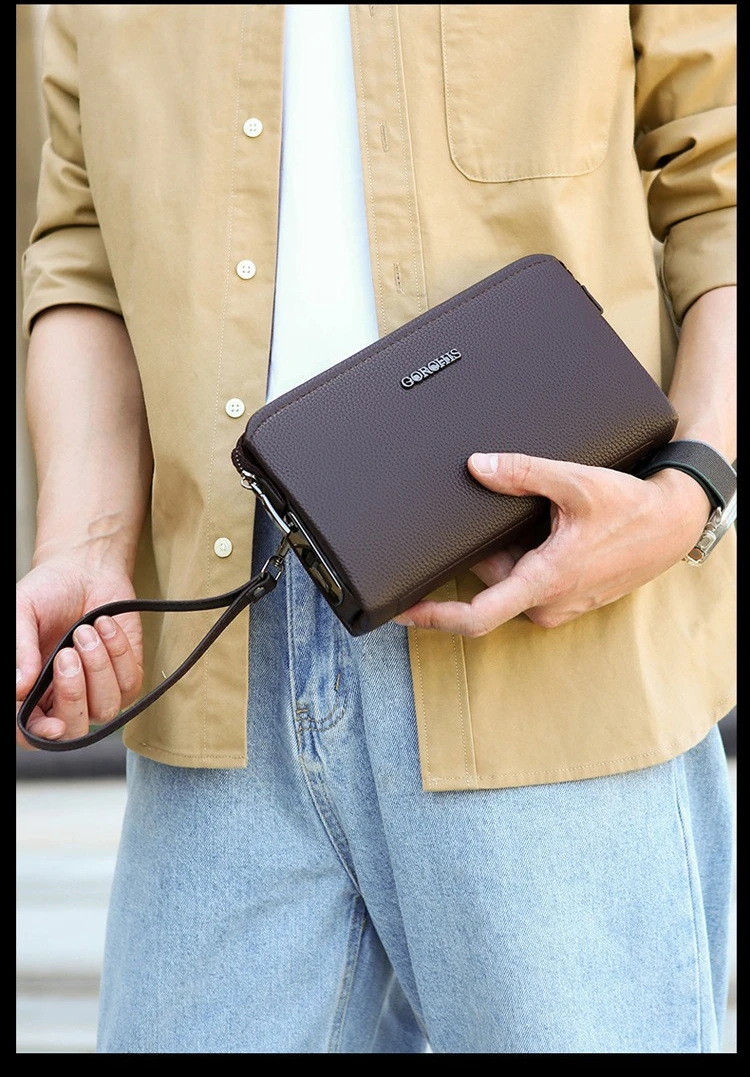 

Men's handbag three digital password lock anti-theft large capacity handbag business high-grade men's bag