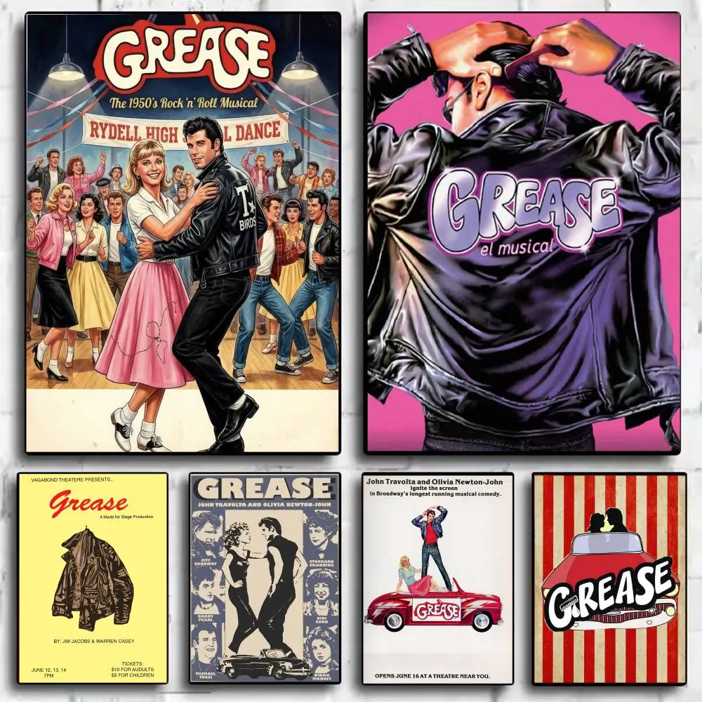Movie G-Grease Poster Modern  Wall Art Aesthetic Minimalist Bedroom Decor Cafe Home Gift