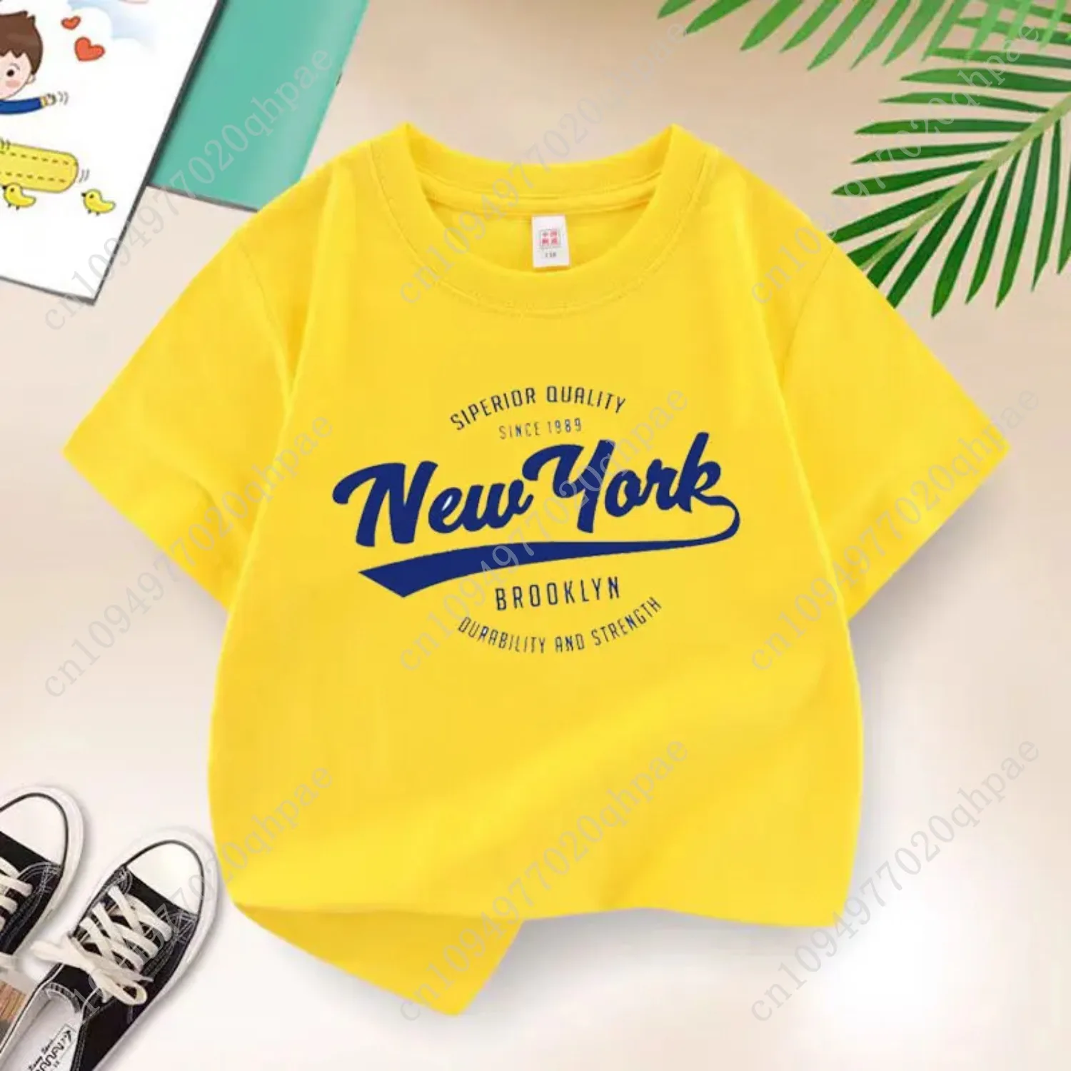 Verão crianças nova york carta camiseta roxo impressão meninas camiseta crianças manga curta t camisa moda algodão roupas rosa