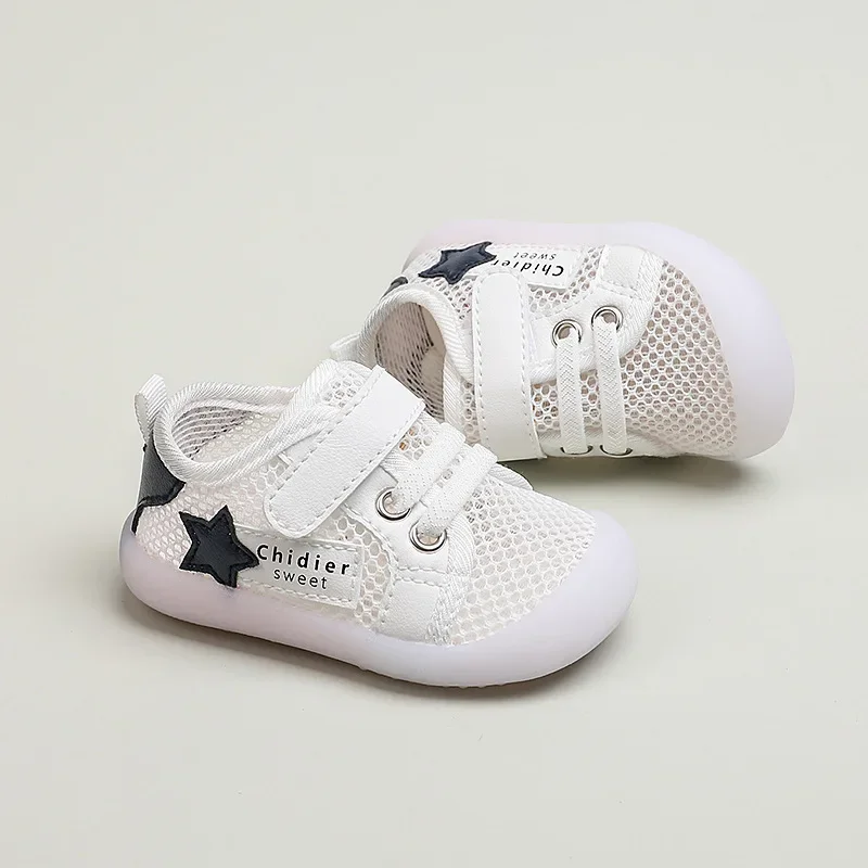 Kids Shoes Boys Girls Breathable Soft Bottom Casual Shoes Breathable Mesh Anti-slip Wearable Toddler Baby Shoes