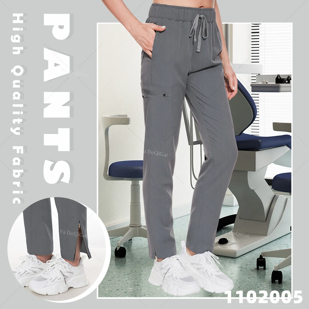 Divise di alta qualità Bottoms Medical Nurse Scrubs pantaloni da lavoro clinici traspiranti da donna pantaloni da salone di bellezza