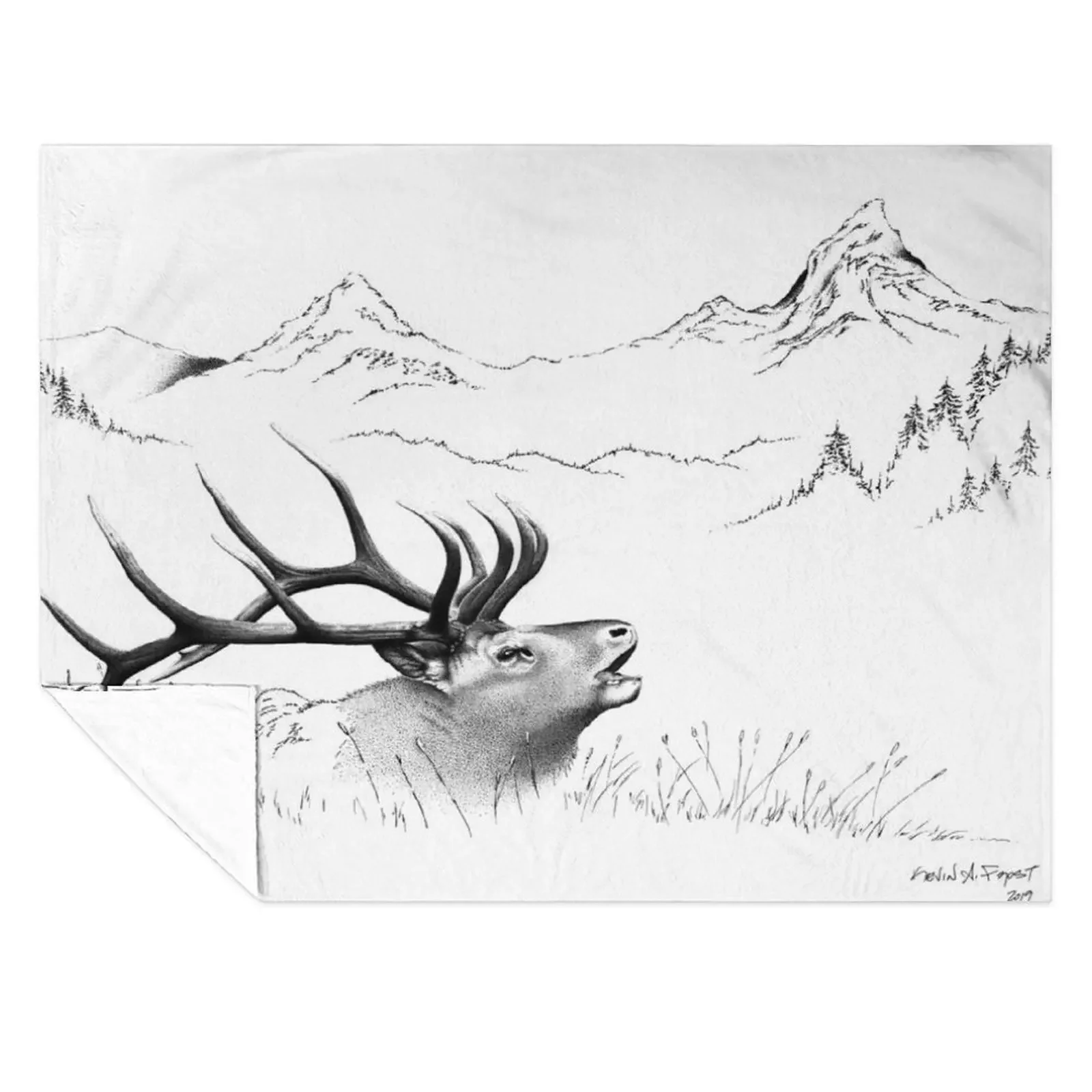 

Bull Elk Throw Blanket Luxury Throw Sofa Quilt Furry Sleeping Bag Blankets