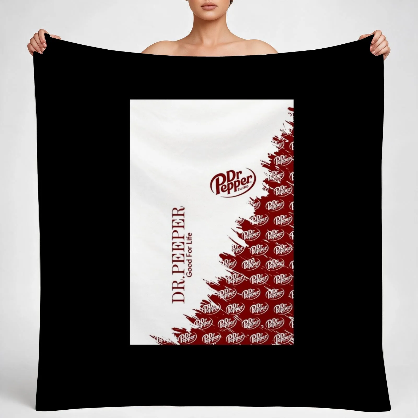 Dr Pepper Retro de Dr Pepper en 3D.jpg Throw Blanket couch cozy soft plush fuzzy picnic outdoor blanket