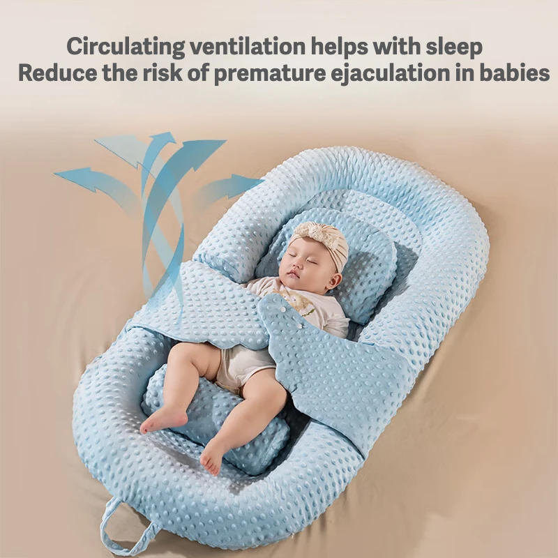 역류 방지 아기 경사 베개 - 신생아부터 12개월까지 수유 및 수면용 유아용 침대 패드, 휴대용 역류 방지 지지대, 세탁 가능