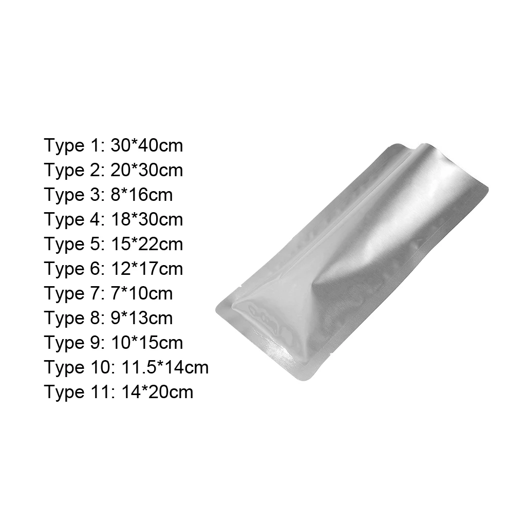 100pack/lot Puncture Resistance Bags For Kitchen Aluminium Foil Thickened Food Bags Blended Bags Vacuum Sealer