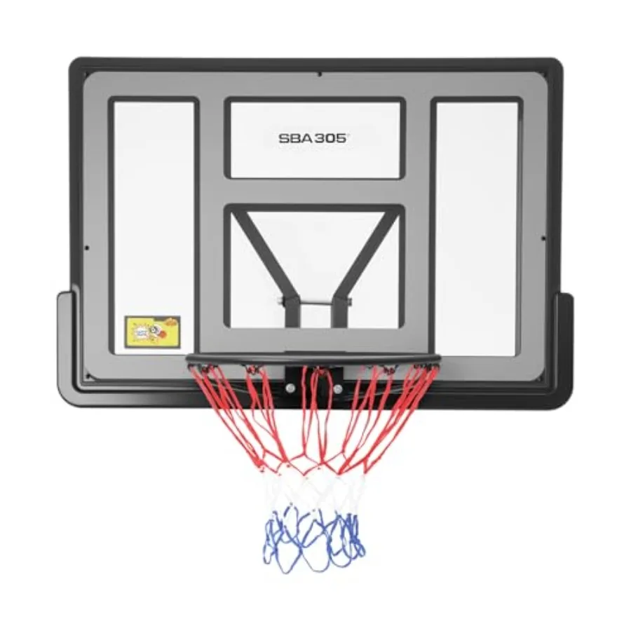 44'' Basketball Backboard and Rim Combo Wall Mounted Basketball Hoops PET Shatter Proof Backboard and Rim School Competition Du
