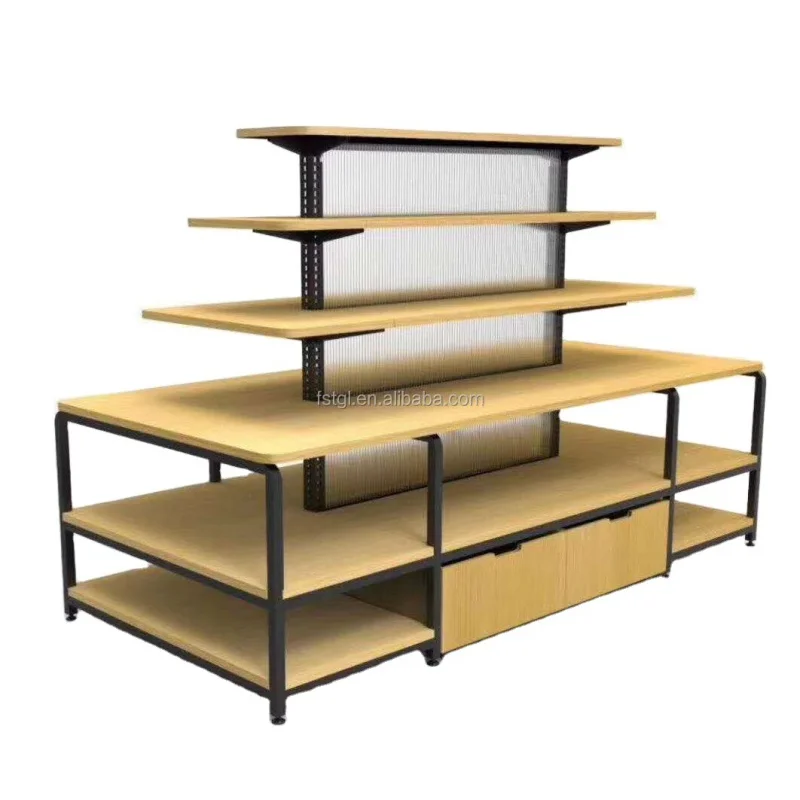 (customized)Hot Sale Gondola Shelving Supermarket Shelf Shop Display Shelf Metallic Light Duty History Customized Store Box Laye