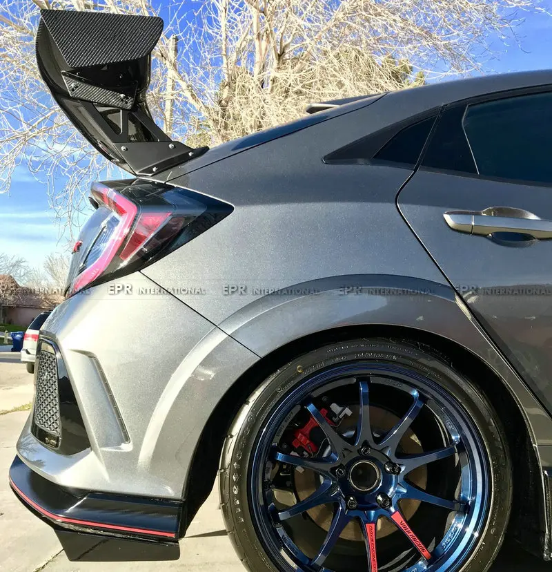 For Honda Civic FK7 FK8 VTX2 Style Fiber Glass Unpainted Racing