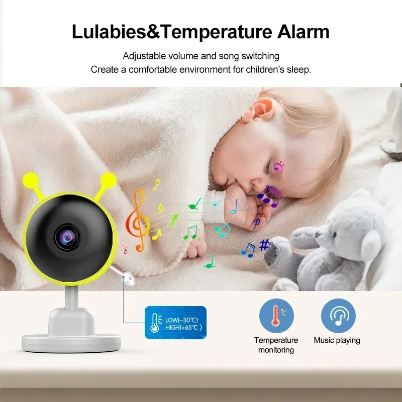 Baby Monitor sem fio com visão noturna, portátil Baby Monitor, enfermeira Intercom, Cry Detection, 2,8"