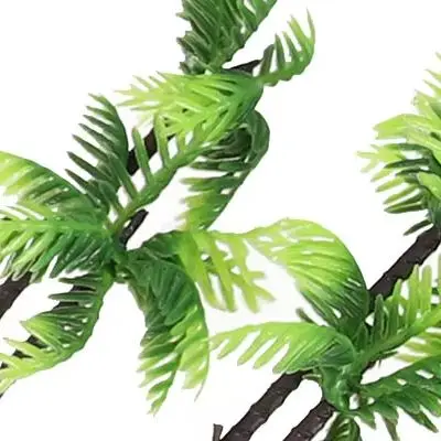 5Pcs For Mini Plastic Coconut Palm Tree Fake Plants Green Artificial Foliage For DIY Terrarium Fairy Garden Dollhouse Home Decor