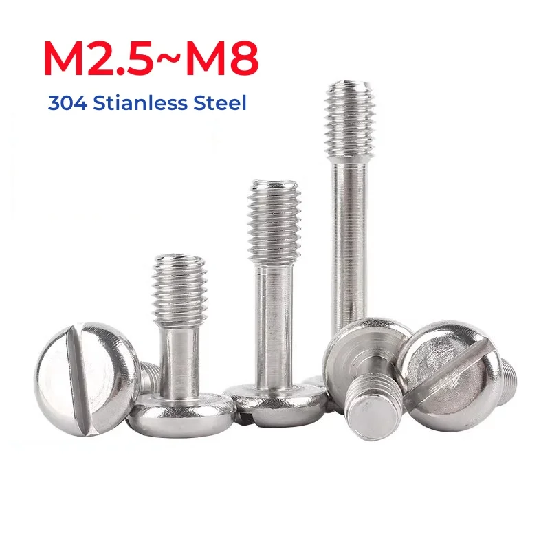 GB837 M2.5 M3 M4 M5 M6 M8 304 Stianless Steel Pan Head Slotted Screw Hand Tightened Non Loosening Bolt